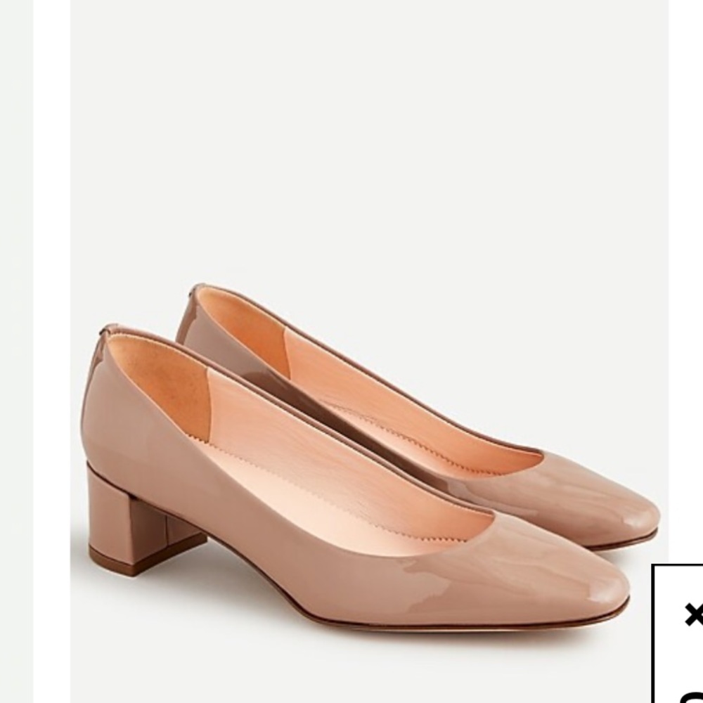 Chunky heel Jcrew patent leather heels. New without box.
